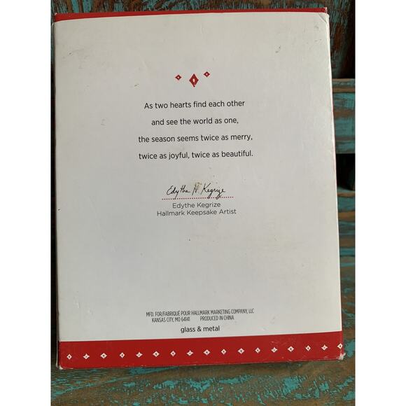 Hallmark Ornament Our Christmas Together 2015 Snowflake Glass Metal Sparkly Gift - Picture 7 of 11